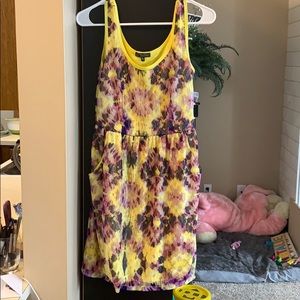 Purple and Yellow Lace Dress